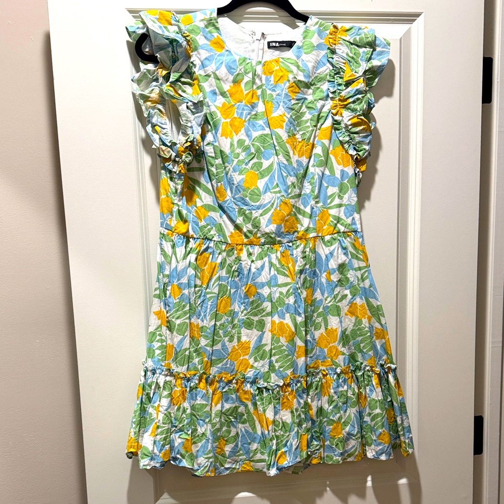 Floral Ruffle Sleeve Dress - Picture 2 of 4